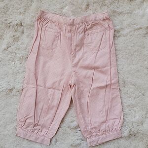 JANIE AND JACK PINK POLKA DOT PANTS, SIZE 6-12 MONTHS - NEW!